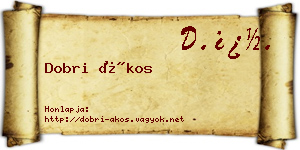 Dobri Ákos névjegykártya